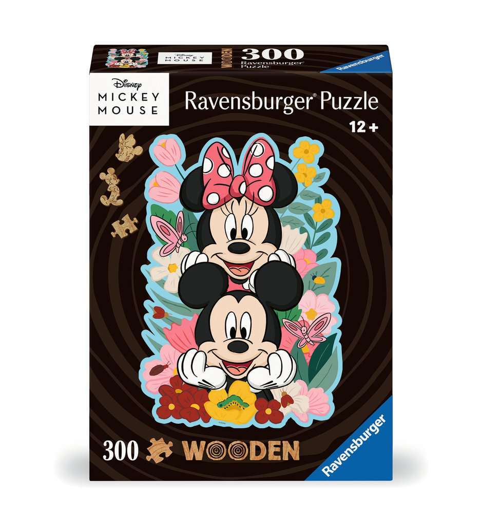 Ravensburger houten puzzel 300 stukjes Mickey en Minnie