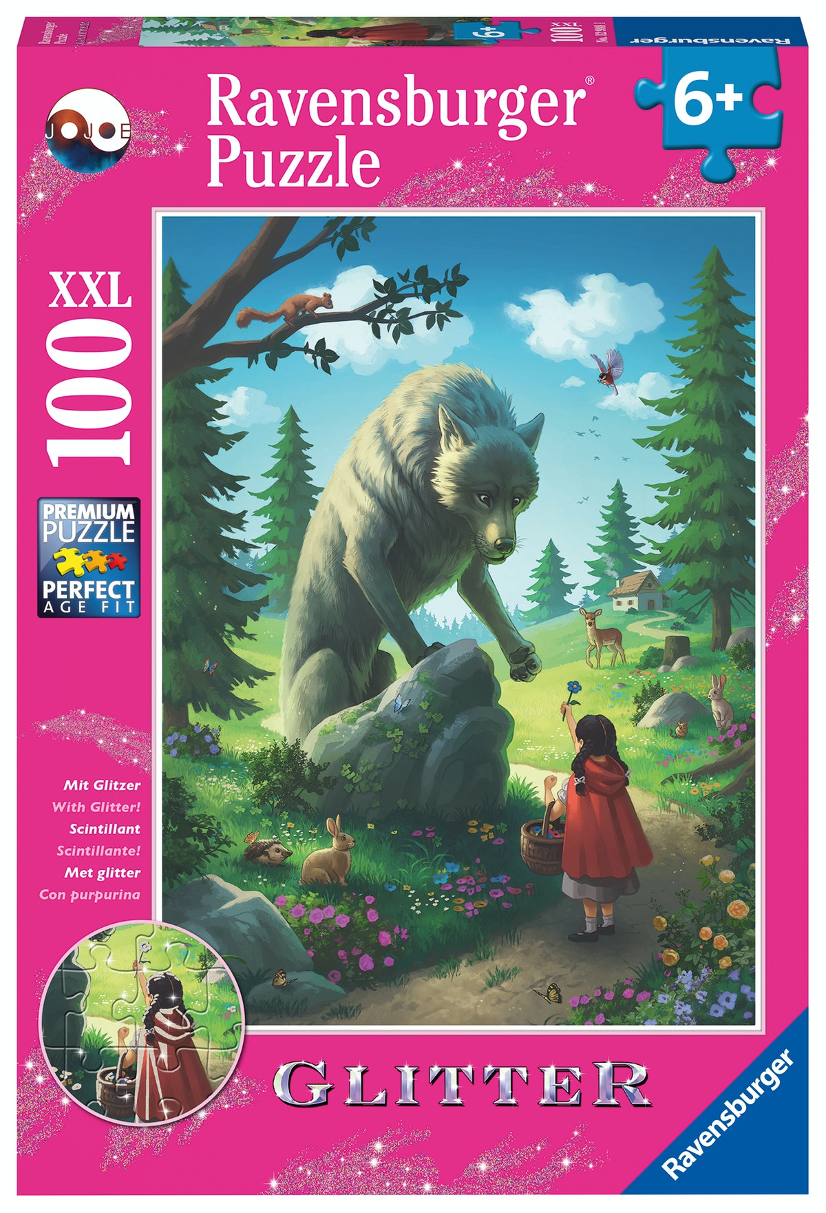 Ravensburger puzzel 100 stukjes roodkapje en de wolf