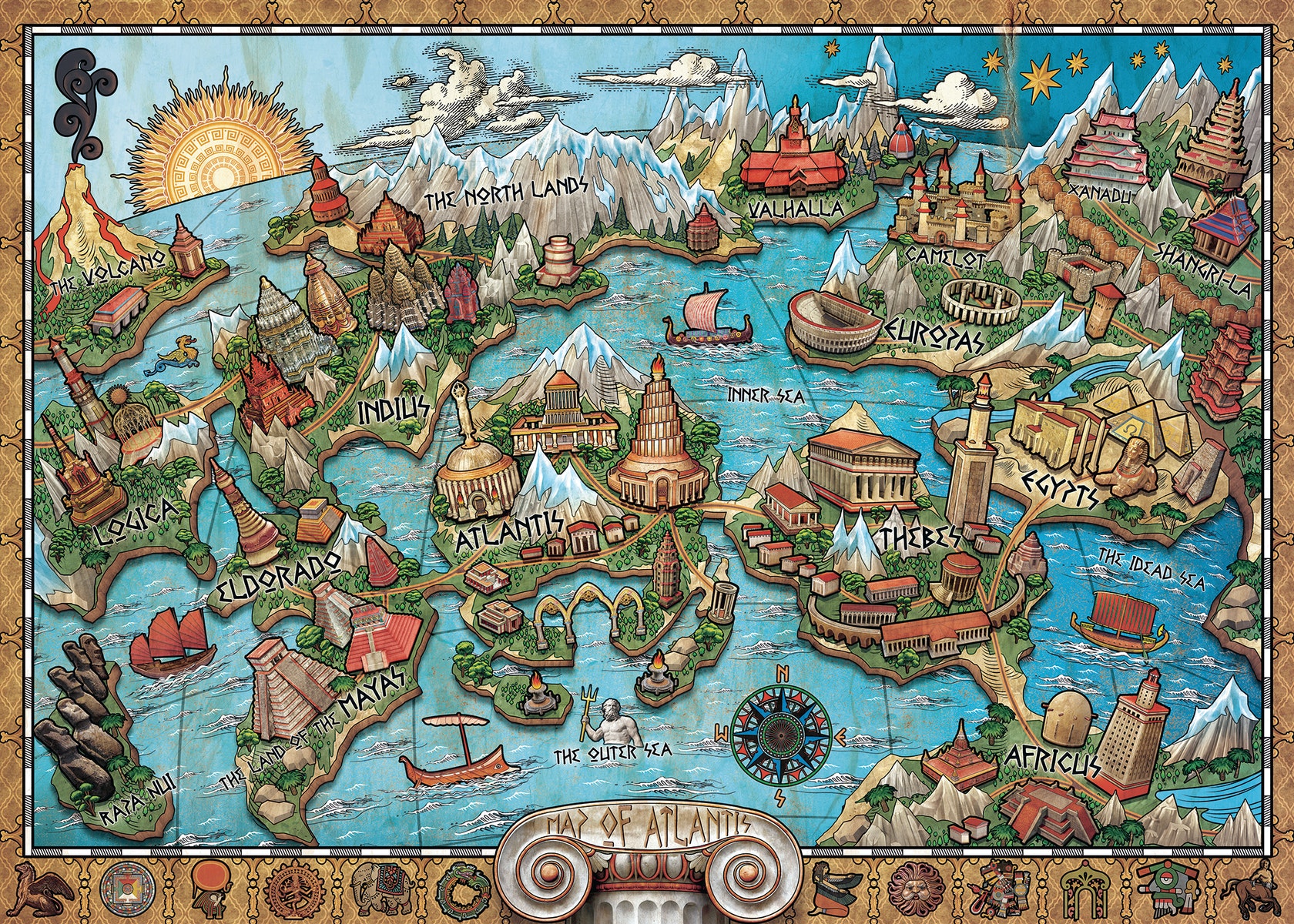 Ravensburger puzzel 1000 stukjes geheimzinnige atlantis