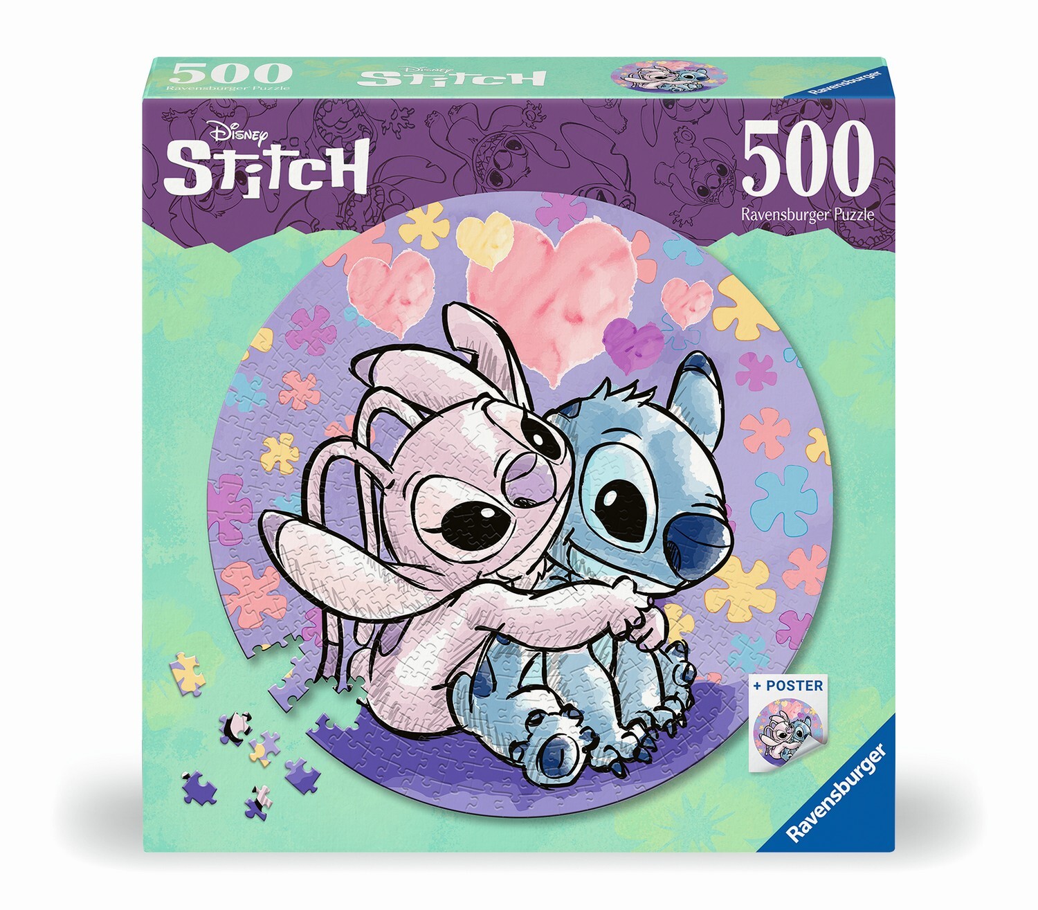 Ravensburger puzzel 500 stukjes rond stitch