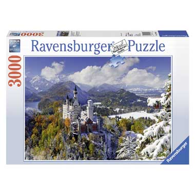 Ravensburger puzzel Slot Neuschwanstein in de winter - 3000 stukjes