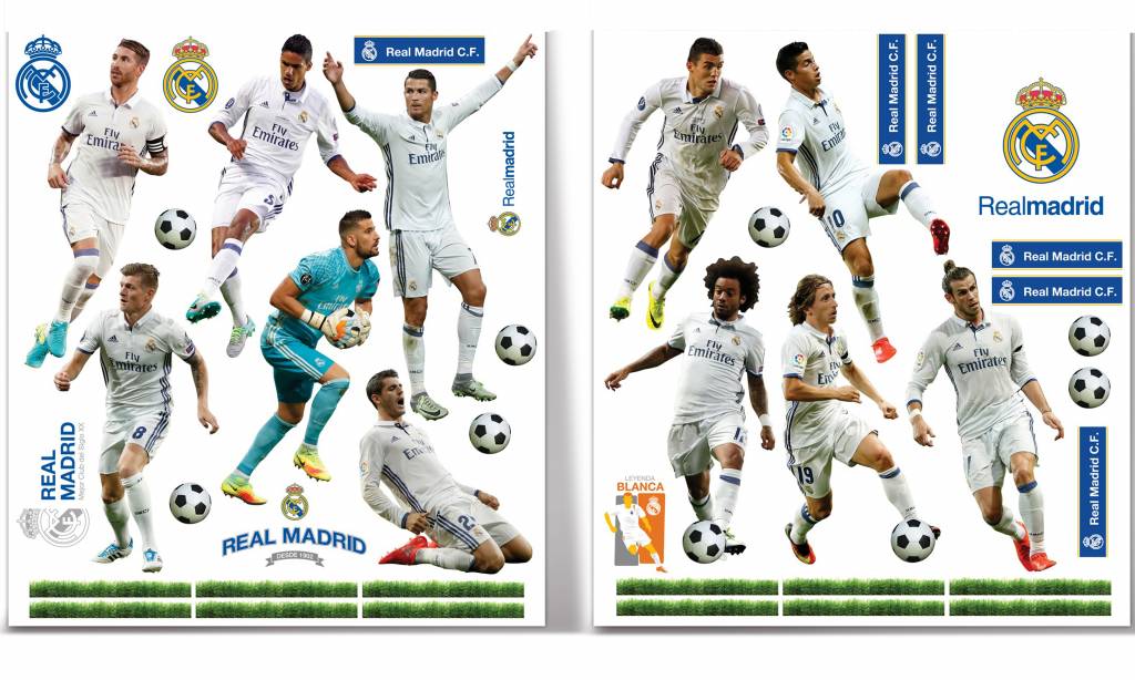 Real Madrid Muursticker 11 spelers