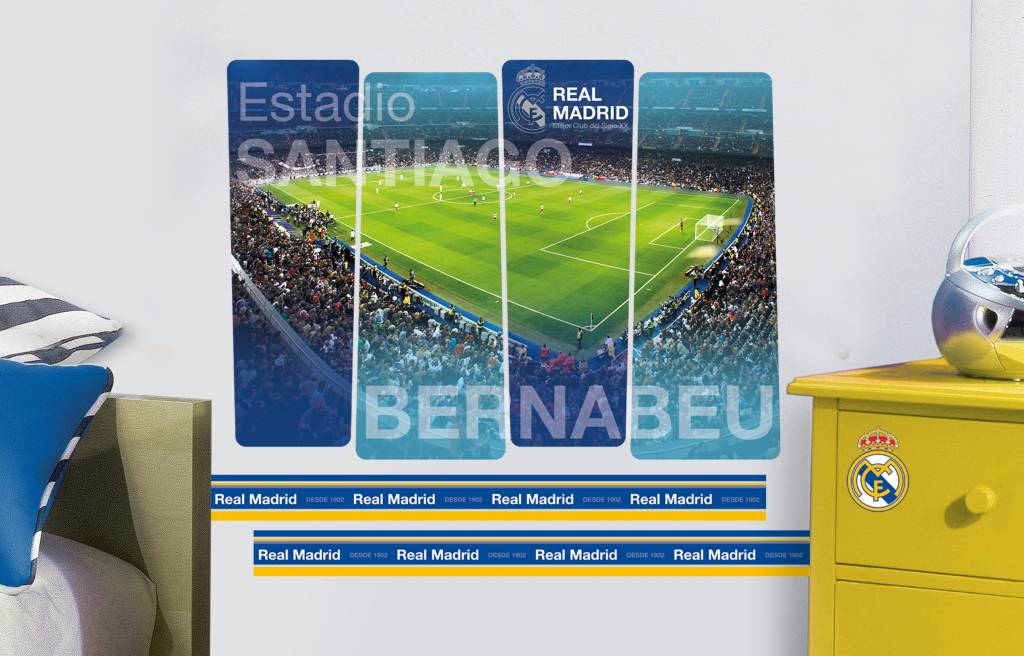 Real Madrid Muursticker Bernabeu 50x70cm - 6 stickers