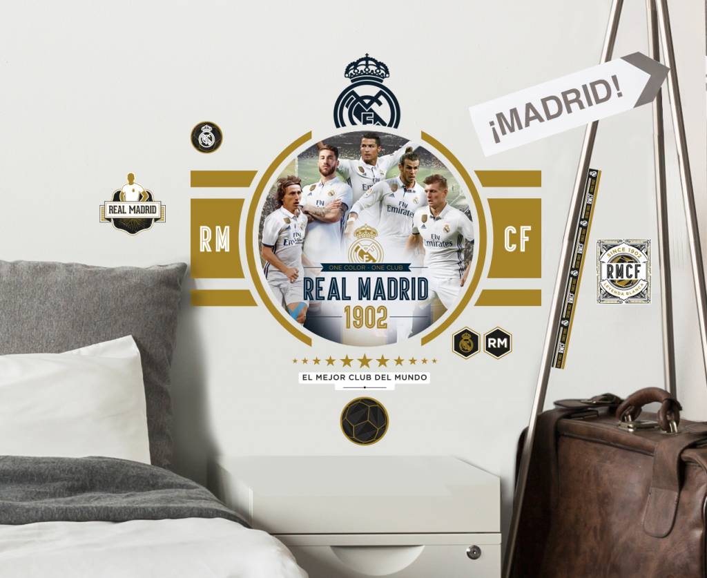 Real Madrid Muursticker Golden Boys 2 sheets A3