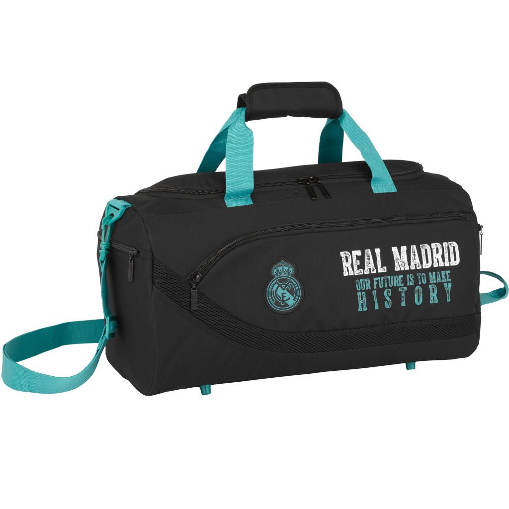 Real Madrid Sporttas zwart 50 x 25 x 25 cm - polyester