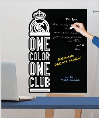 Real Madrid muursticker Black Board 47x67cm