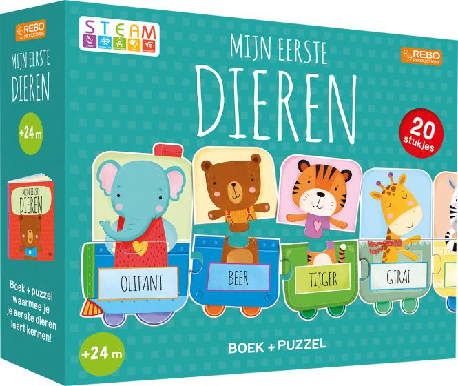 Rebo Productions puzzel Mijn eerste dieren junior 20 stuks