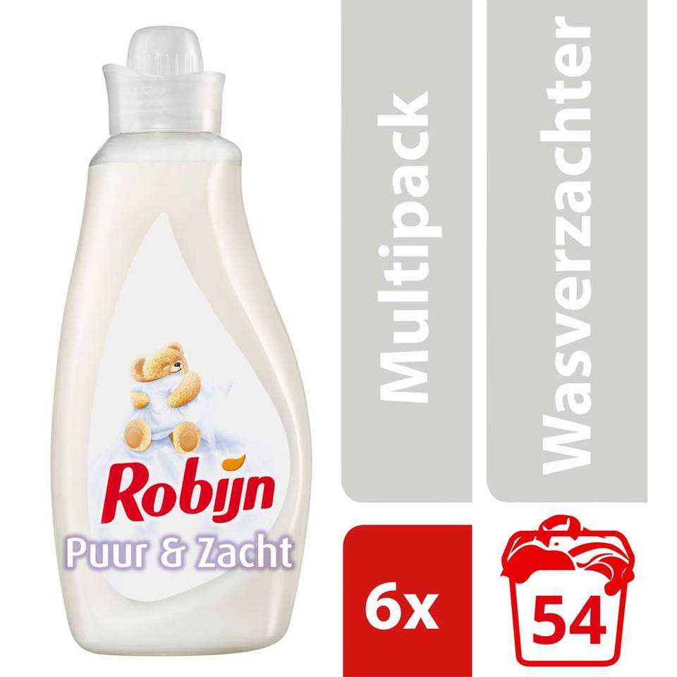 Robijn Puur&zacht Wasverzachter - 6 X 1,5 Liter