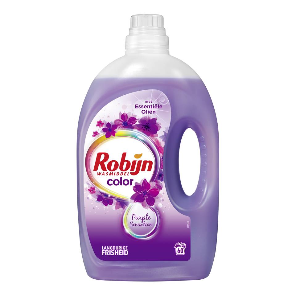 Robijn vloeibaar wasmiddel Color Purple Sensation - 180 wasbeurten - 3 x 3l