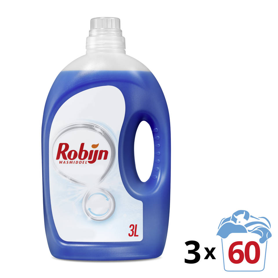 Robijn vloeibaar wasmiddel Stralend Wit - 180 wasbeurten - 3 x 3l