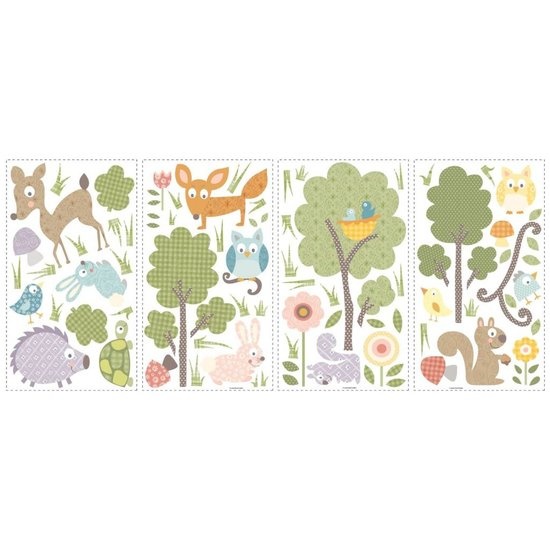 Roommates muursticker woodland animals border 12,8 x 457 cm