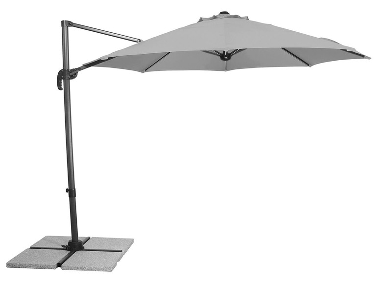 SCHNEIDER Zweefparasol Ø300 cm Zilvergrijs