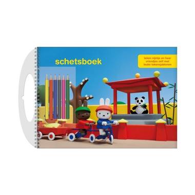 Schetsboek Met Sjabloon en Kleurpotloodjes