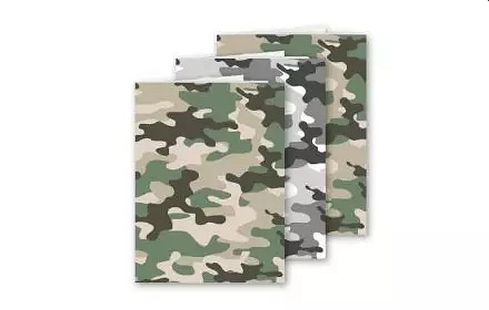 Schrift A5 lijn camouflage 3-pack