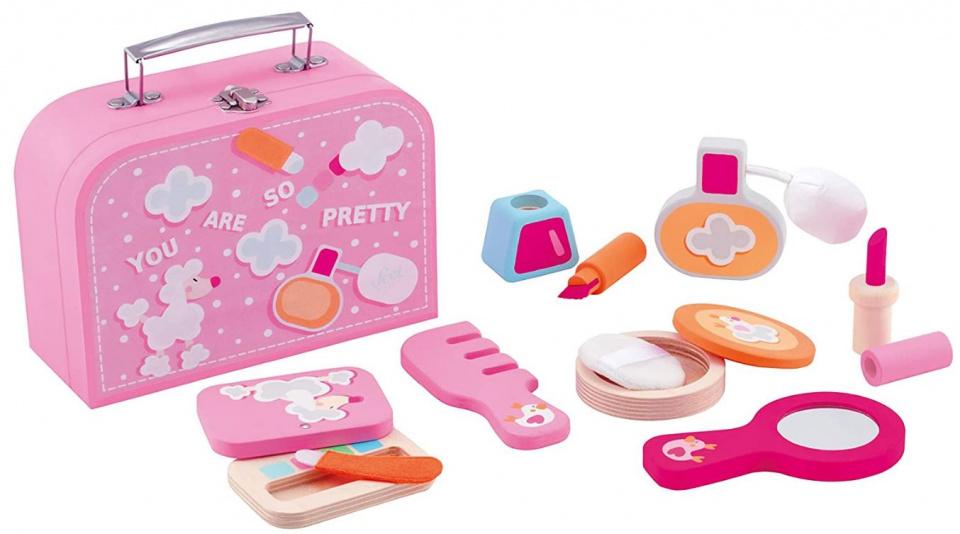 Sevi beauty-set meisjes 20 x 17 cm hout roze 8-delig