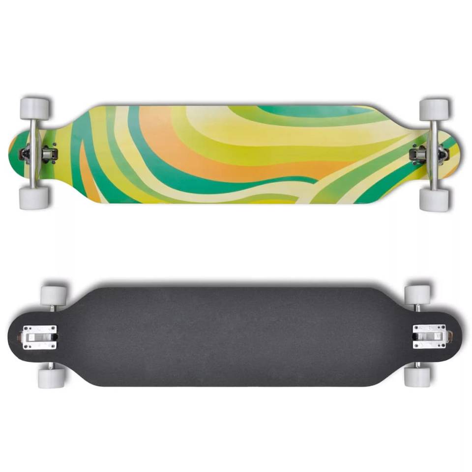 Skateboard longboard star Esdoorn Aluminium 107 cm groen 9\