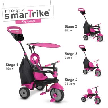 SmarTrike Vanilla 4-in-1 driewieler - roze/zwart