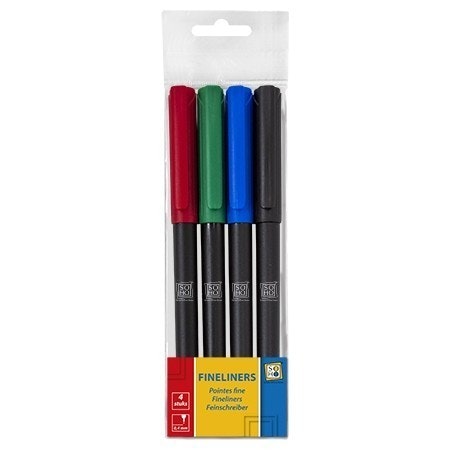 Soho Fineliners 0.4 mm 4 stuks SOHO