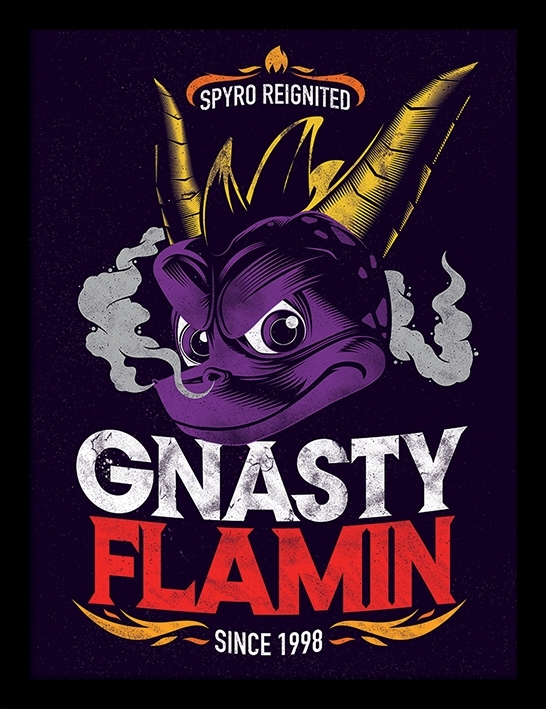 Spyro Framed Print - Gnastly Flamin (30x40cm)