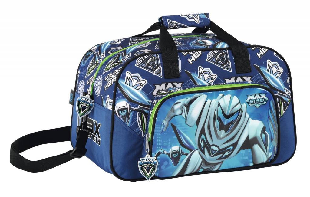 Stoere Sporttas van Max Steel - Formaat: 40 x 24 x 23 cm