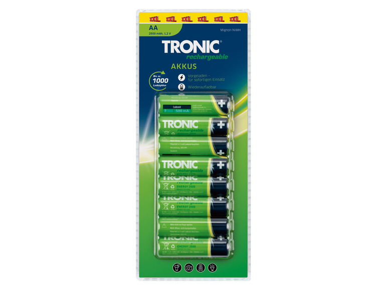 TRONIC 8 oplaadbare batterijen Ready 2 Use (AA)