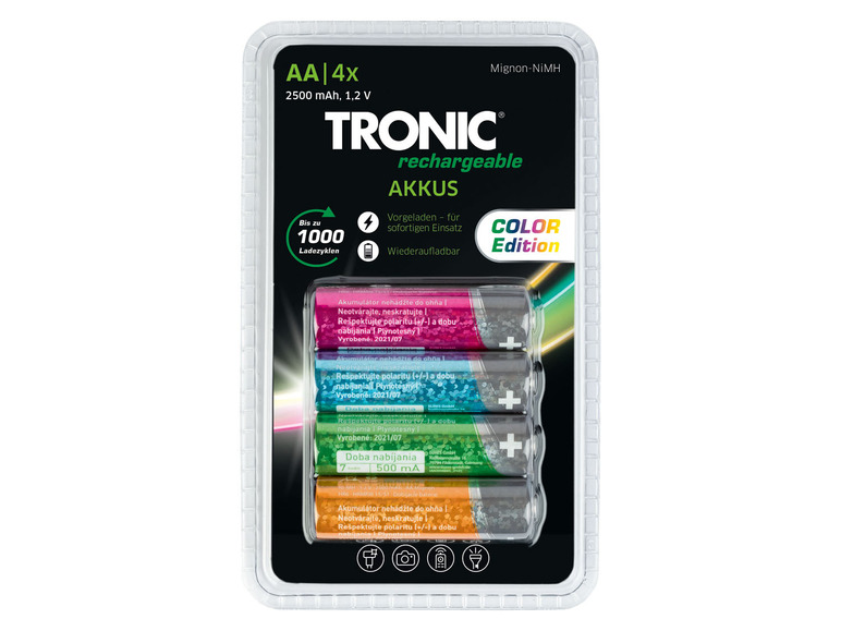 TRONIC Oplaadbare batterijen (AA)