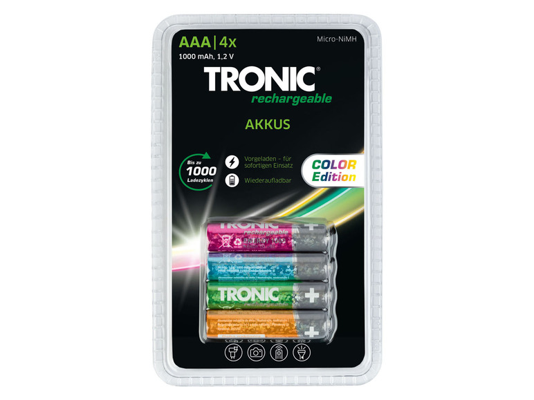 TRONIC Oplaadbare batterijen (AAA)