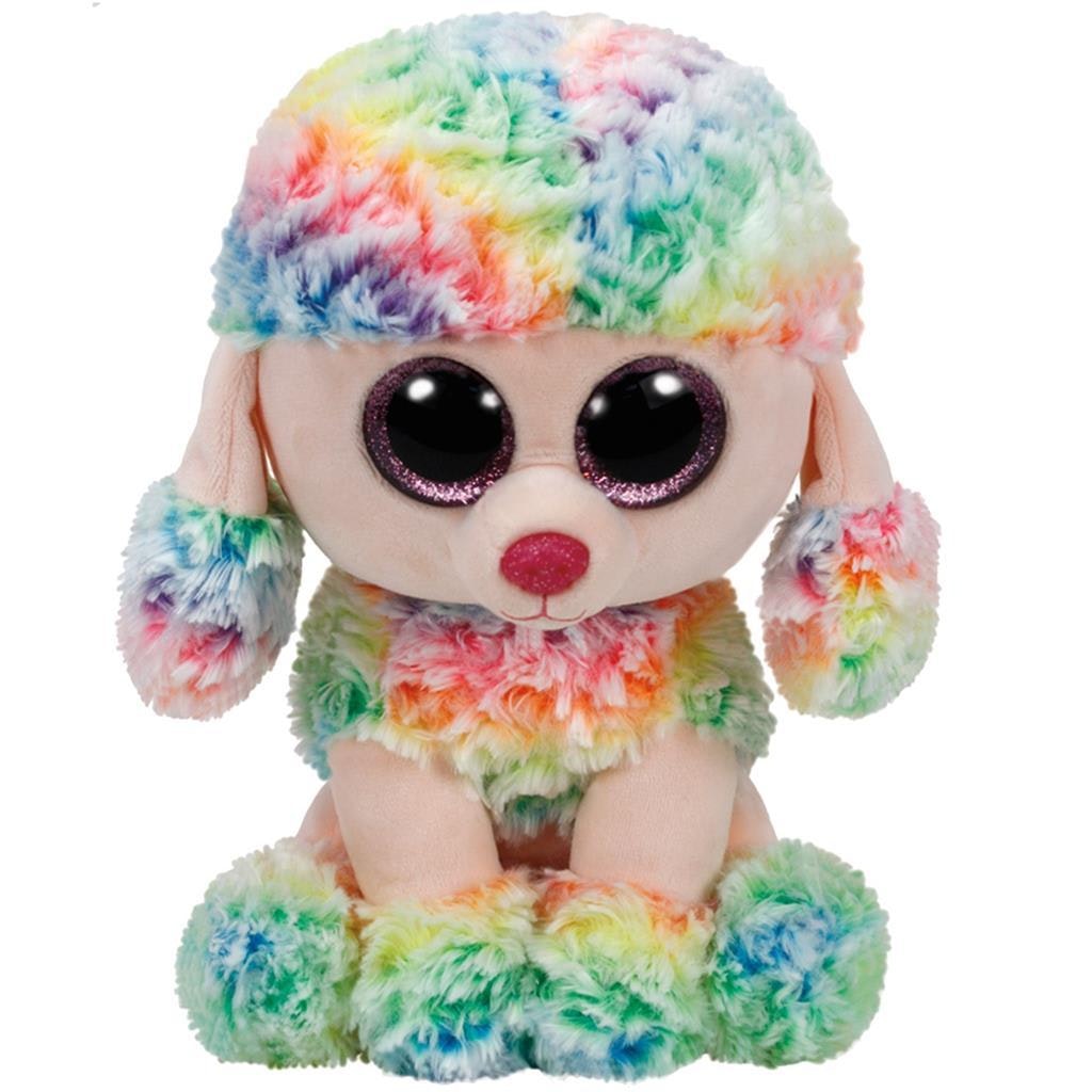 TY BEANIE BUDDY RAINBOW POODLE 24CM