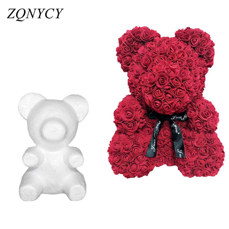 Teddybeer van kunst rozen DIY