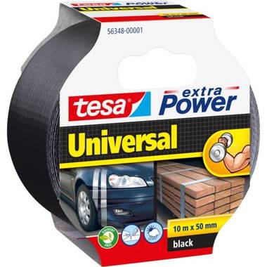 Tesa Extra Power Universal - Tape - 10 m x 50 mm - Zwart