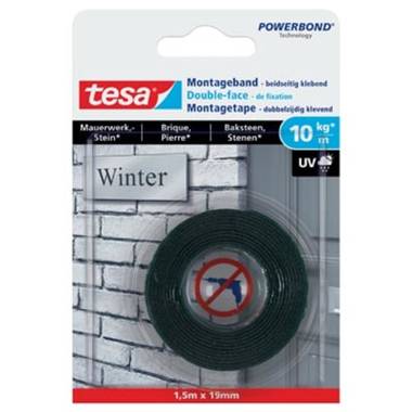 Tesa Powerbond montagetape Baksteen, 19 mm x 1,5 m