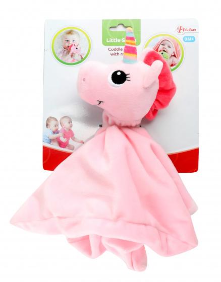 Toi-Toys knuffeldoekje eenhoorn meisjes 30 cm pluche roze