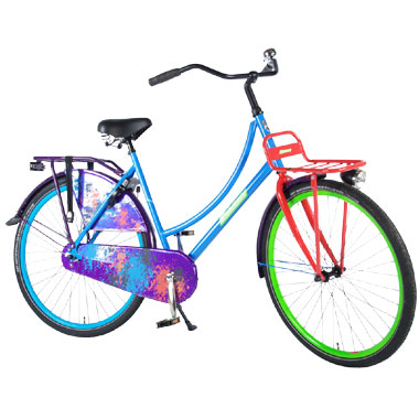 Transport fiets Urban graffitii - 28 inch - multikleur