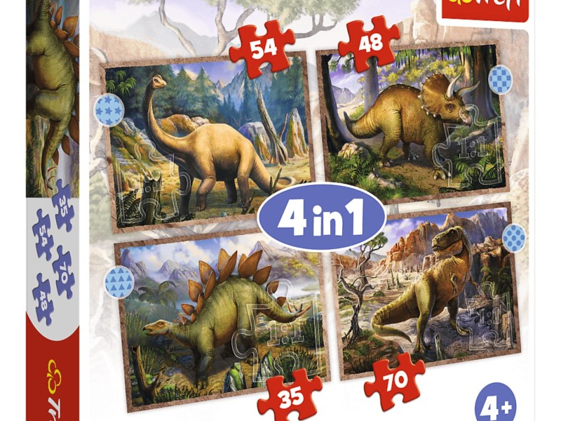 Trefl Puzzel 4 In 1 Dino