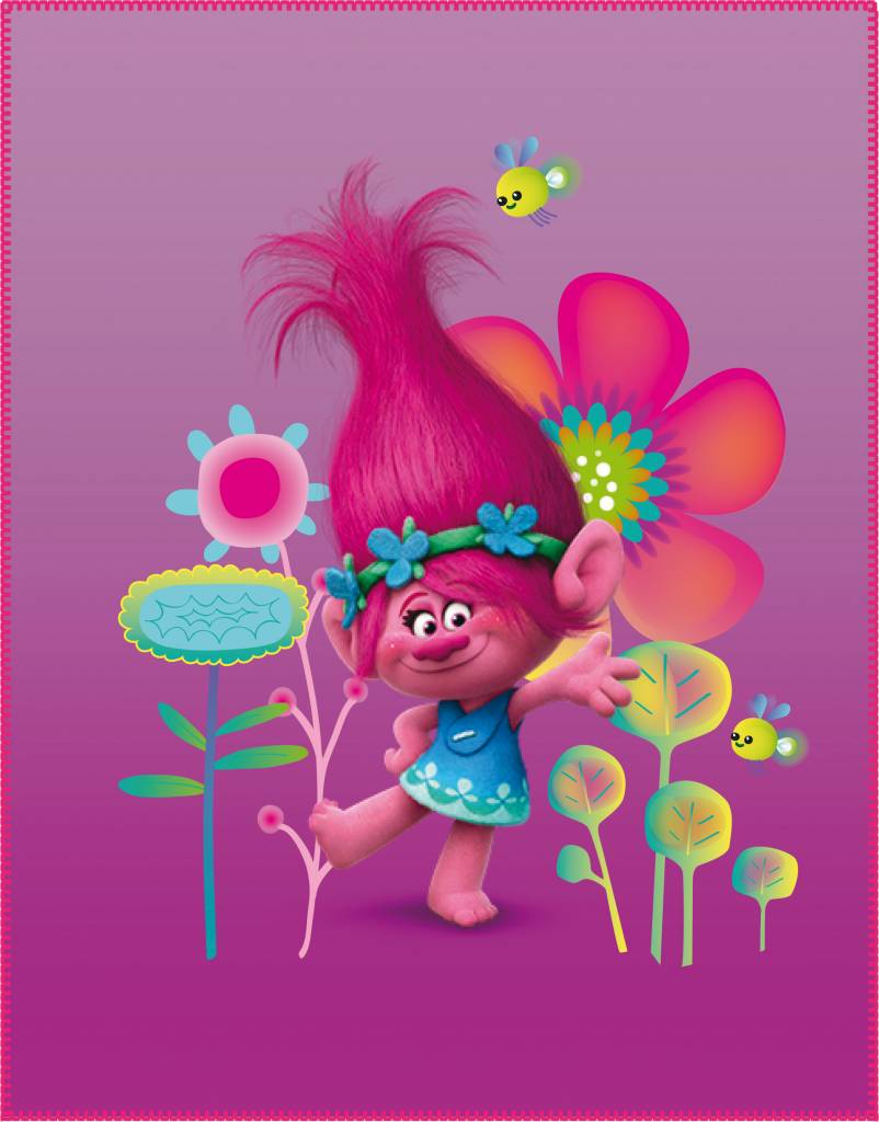 Trolls Plaid Poppy 110x140cm 100% Polyester