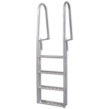 Vidaxl dok/zwembadladder met 4 treden aluminium 170 cm