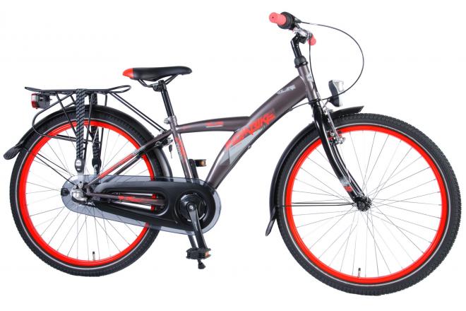 Volare Thombike City Kinderfiets - Jongens - 24 inch - Grijs/Rood - Shimano Nexus 3 versnellingen