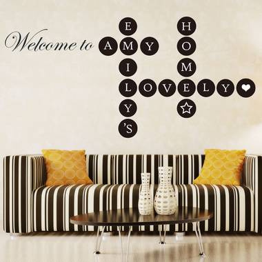 Walplus home decoratie sticker - welkom thuis puzzel letters