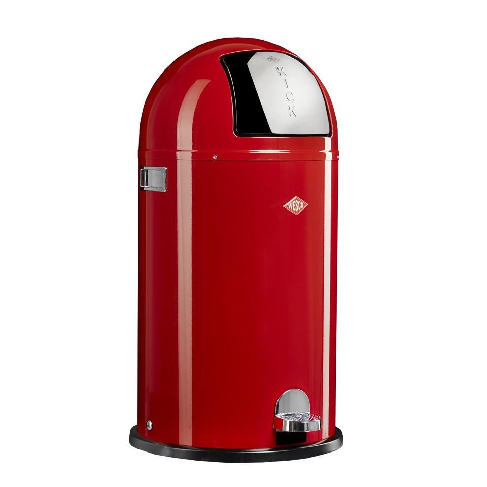 Wesco Kickboy prullenbak - 40 liter - rood