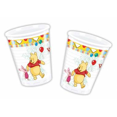 Winnie the pooh bekers 200ml 8 stuks