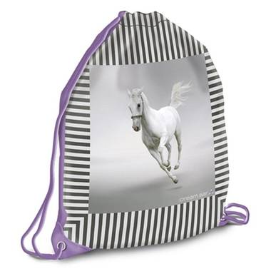 Wit paard - gymbag - 40 cm - multi