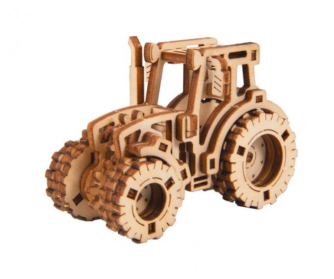 Wooden City modelbouwset tractor Superfast 7.5 cm hout naturel