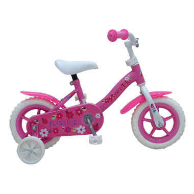 Yipeeh Flowerie meisjesfiets - 10 inch - roze