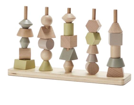 byAstrup stapelspel junior 30 cm hout lichtbruin 3-delig