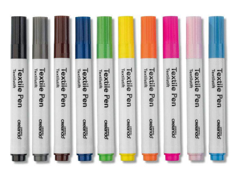 crelando Textielstiften (10 textielstiften pastel)