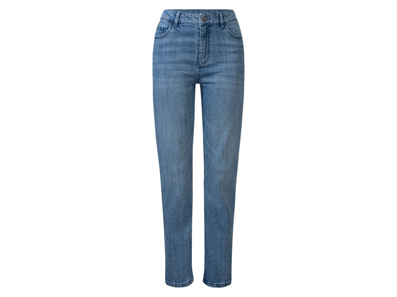 esmara Dames jeans - straight fit (42, kort, Lichtblauw)