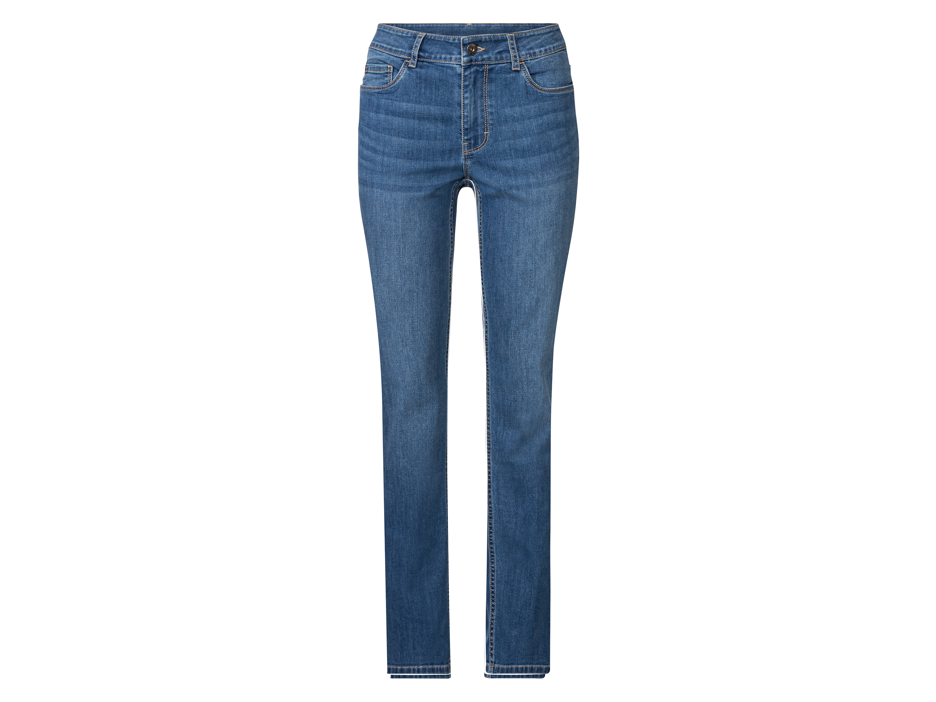 esmara Dames jeans Slim Fit (40, Lichtblauw, Kort)