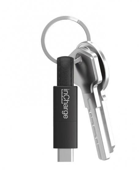 inCharge oplaadkabel Dual Micro USB/iPhone/USB C zwart