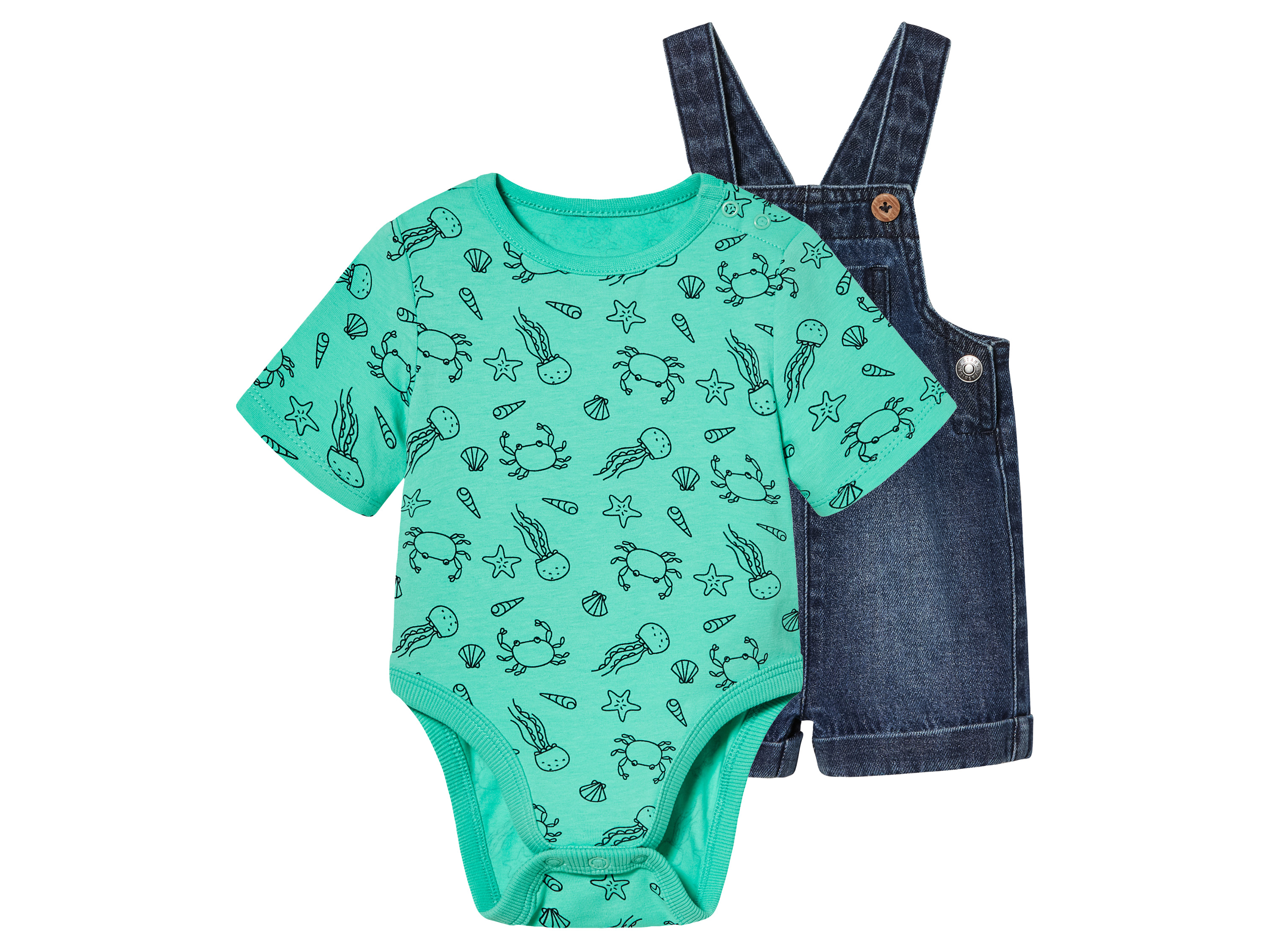 lupilu Baby-set (50, Donkerblauw/turquoise)