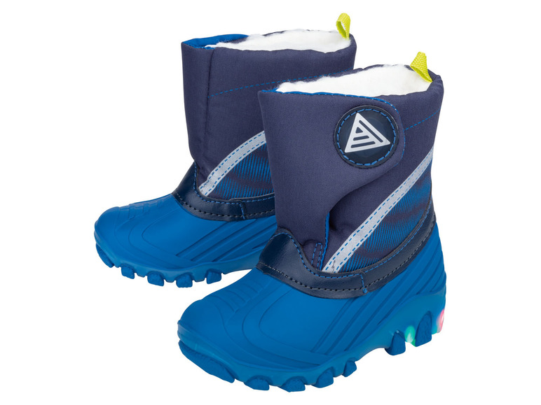 lupilu Jongens snowboots met LED-licht (24, Blauw)